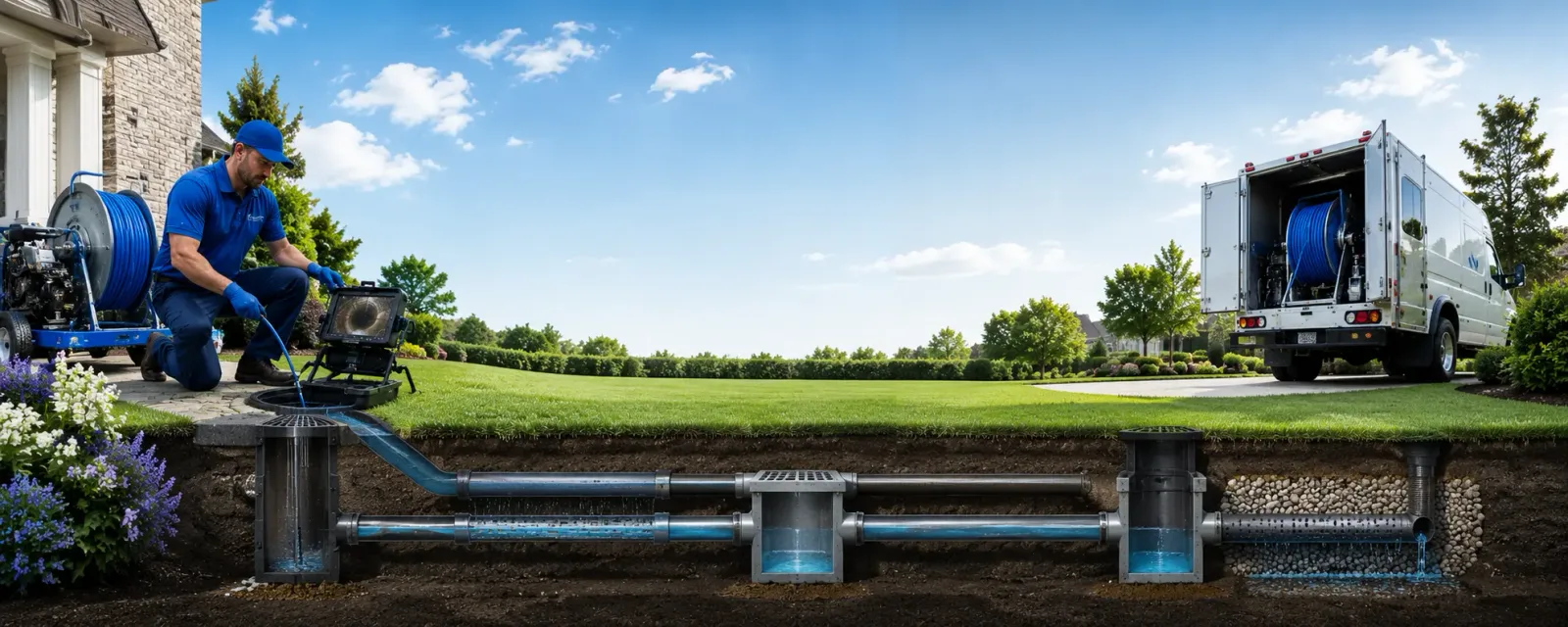 Outdoor drain cleaning information for Pine Valley, NY